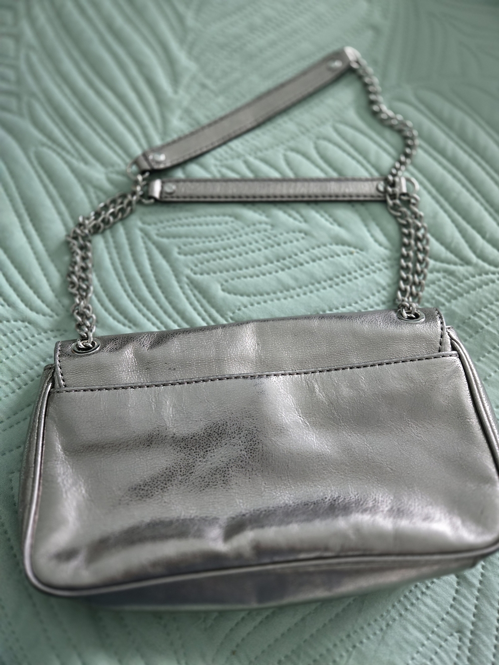 Michael Kors Silver Chain-Handle Shoulder Bag - Picture 3 of 4